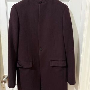 All Saints Dark Purple Trench Coat